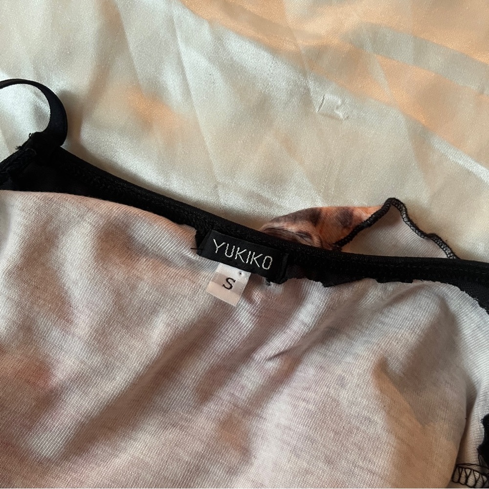 Y2K leopard floral lace cami - Picture 4 of 4